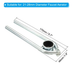 PATIKIL Faucet Aerator Wrench, Alloy Cache Faucet Aerator Replacement Removal Tool Spanner Parts for OD21-28mm Aerators Cleaning Home Bathroom, Silver