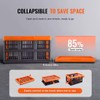 SuceedBuy 45L 3PCS Pack Plastic Collapsible Storage Basket Folding Handles