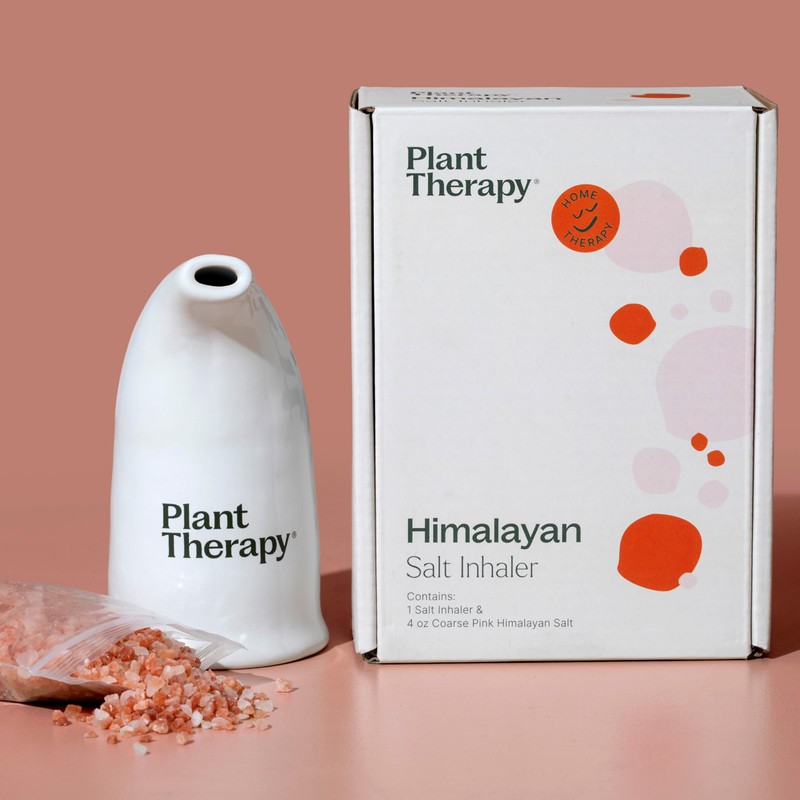 Plant Therapy Pink Himalayan Salt Inhaler w/Pink Himalayan Crystal Salt,