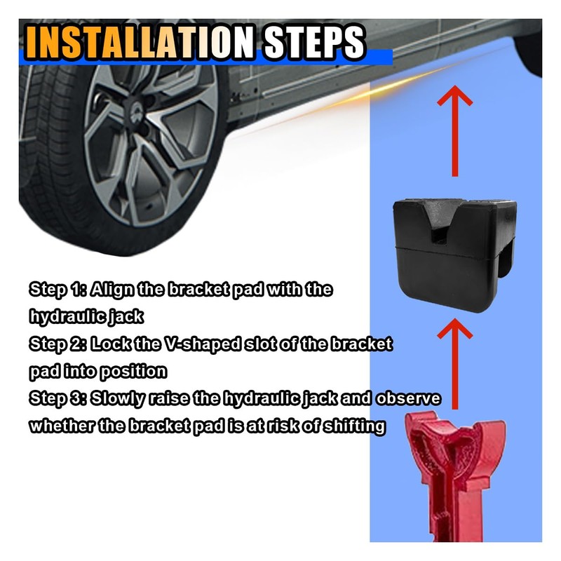 Jack Pad Adapter, Rubber Floor Jack Stand Pads, Universal Heavy