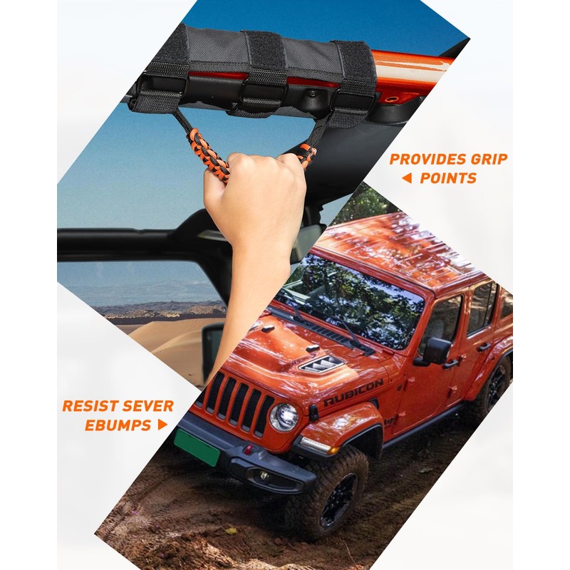 Savadicar 2 Pack Grab Handles Roll Bar Grip Handle Compatible