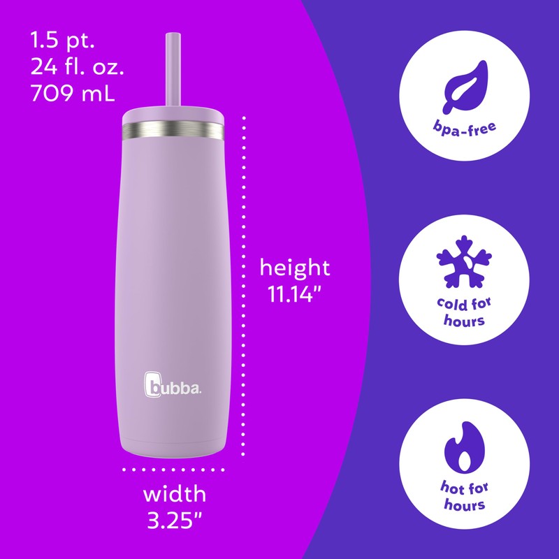 Bubba 24 oz Radiant Tumbler With Case, Rubberized Lilac Dream