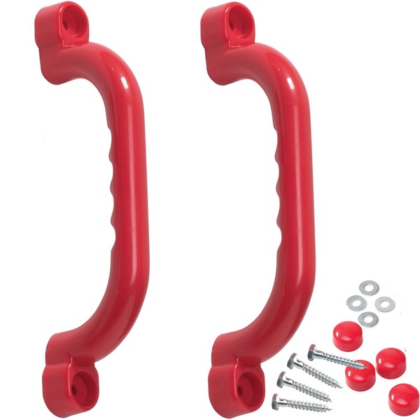 Garden Games Safety Grab Handles Set of 2 with Finger Grips Ideal for a Climbing Frame, Den, Tree House or Playhouse