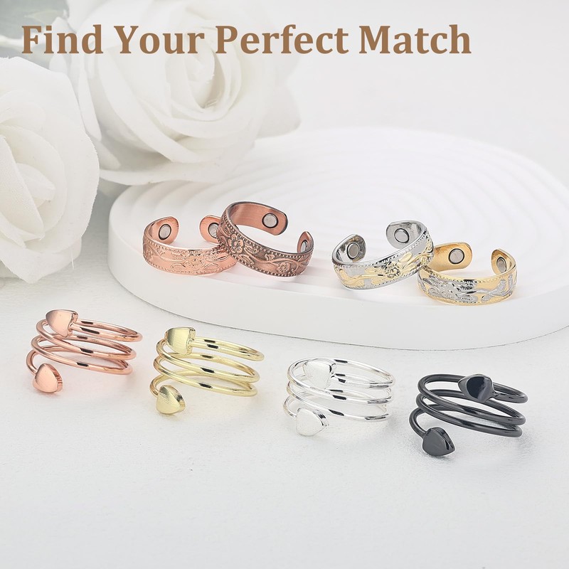 BioMag BioMag Magnetic Copper Rings for Women Men with 3500