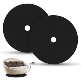 Round Anti Slip Rubber Furniture Pads for Recliners, Swivel Chairs | Suitable for Hardwood Floor & Tile Floor| Protect Floor from Being Scratched | Double-Sided Anti-Slip Design | 2 Pieces