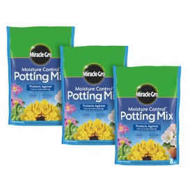 Miracle-Gro Moisture Control Potting Mix, For Container Plants, Protects against Over- and Under-Watering, 8 qt., 3-Pack