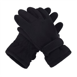 Men Women Winter Warm Gloves Unisex Adults Adjustable Thickened Polar Fleece Lined Mittens Outdoor Activities Thermal Windproof Anti-slip Gloves for Skating Hiking Cycling