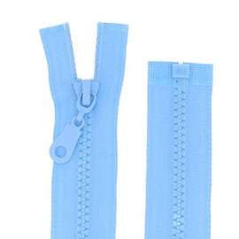 Plastic Zips, Coarse 5 mm, Separable (50 cm, Light Blue)