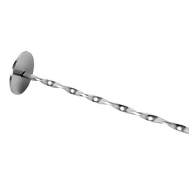 Kosma Stainless Steel Mixing Spoon with Masher, Twisted Bar Spoon, Length - 11" | Cocktail Spoon