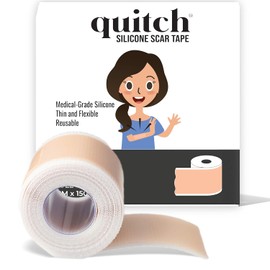 Quitch Láminas de Silicona Quitch para Cicatrices Quirúrgicas, Cinta de Silicona para Cicatrices, Artículos Imprescindibles para la Recuperación de Cesáreas, Cinta de Silicona para Cicatrices, Artícul
