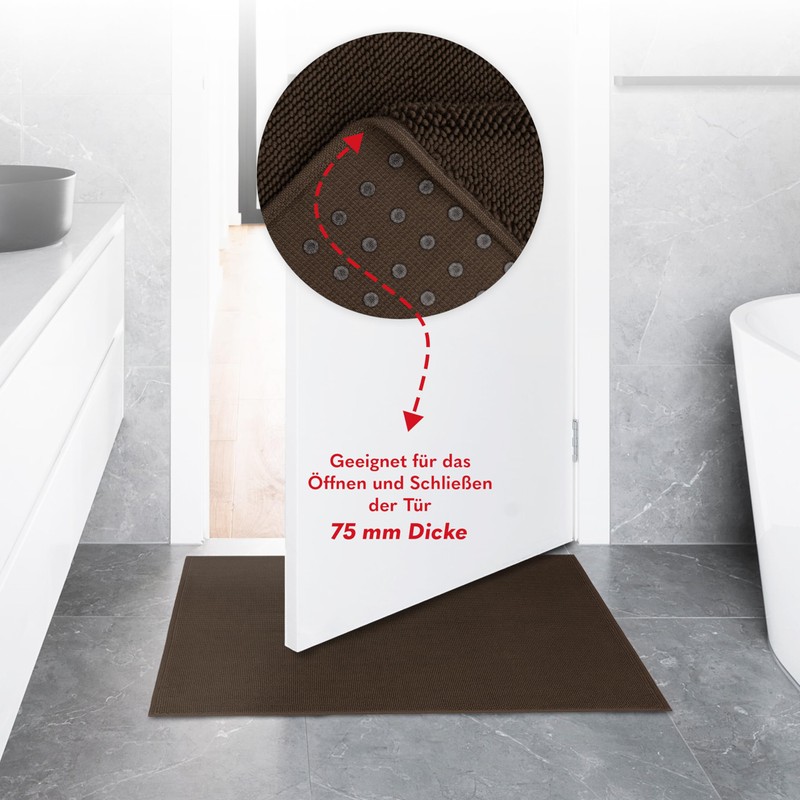 Hammetex 100% Cotton Non-Slip Bath Mat, 43 x 61 cm