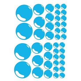 60 Second Makeover Limited Set of 42 Bubbles Bathroom Tile Wall Stickers Decal Graphic Ensuite Shower Room