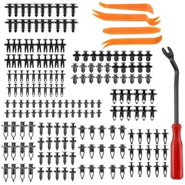 229-Piece Car Clips Set with Tools - Assorted Trim Clips, Expansion Bumper Clips, and 5 Removal Tools for Car Body and Interior Fittings