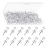 Moendergo 200 PCS Clear Push Pins,Drawing Pins with Clear Storage