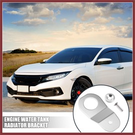 HEROFFIX Engine Water Tank Radiator Bracket Radiator Stay Mount Bracket and Washer Kit for Honda Civic 1996-2000 Aluminum Alloy Silver Tone 1 Set Replace Parts