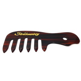 Strähnenboy Styler Comb Coarse Teeth Brown 6 Wide Teeth 6.5 Inches 16 cm Handmade Styler Comb Curling Comb Afro Comb (057 hav)