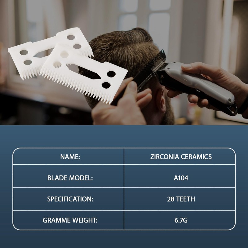 30Pcs 28 Teeth Zirconia Ceramic Clipper Blade for Senior Clipper