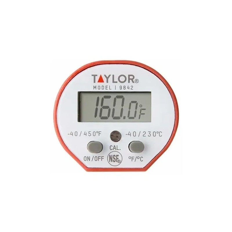 Termómetro Digital Impermebale Para Cocina Taylor 9842 Rojo
