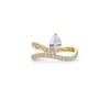 PAVOI 14K Gold Plated Premium Cubic Zirconia Square Solitaire Engagement