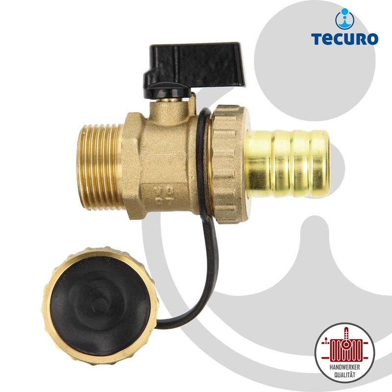 KFE Boiler Fill and Drain Ball Valve 1/2-Inch Shiny Brass