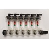 Wilger 6 Column Flow Indicator w/ 3/8" 90° Outlets &
