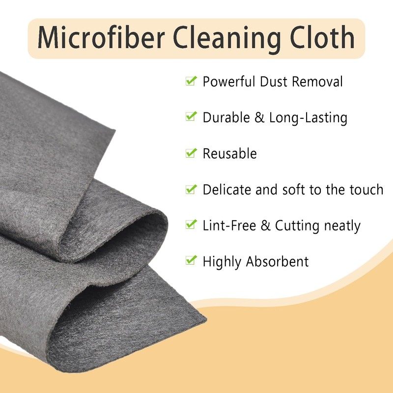 8 Pack Reusable Microfiber Cleaning Cloths - Lint Free, Thickened,