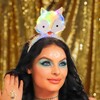 GENBREE Light Up Animal Headband Glowing Cat Hair Band Led