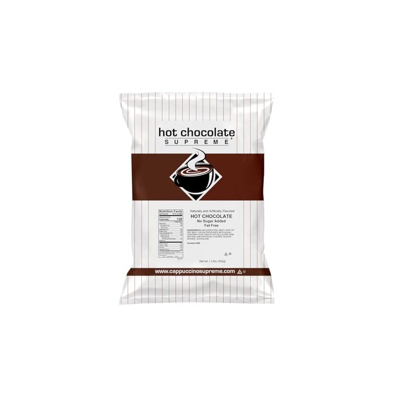 Hot Chocolate Supreme 1.2 lb bag No Sugar Added, Fat