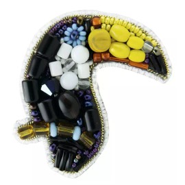 Charivna Mit Crystal Art Beadwork kit for creating brooch BP-260C Toucan