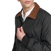 Dockers Men's Diamond Quilted Jacket with Corduroy Collar, Black