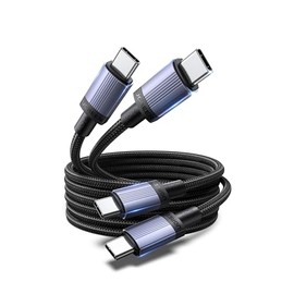 UGREEN Paquete de 2 cables USB C a USB C de 240 W, cable USB C de carga rápida para iPhone 17 Pro Max/16/15, Galaxy S25/S24/S23, Pixel 10/9/8, MacBook