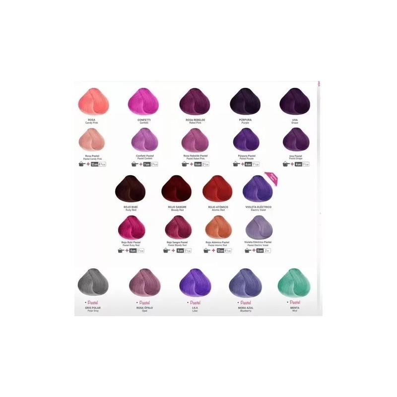 RBL Tinte Para Cabello Rbl Semi Permanente Colores Fantasía 90