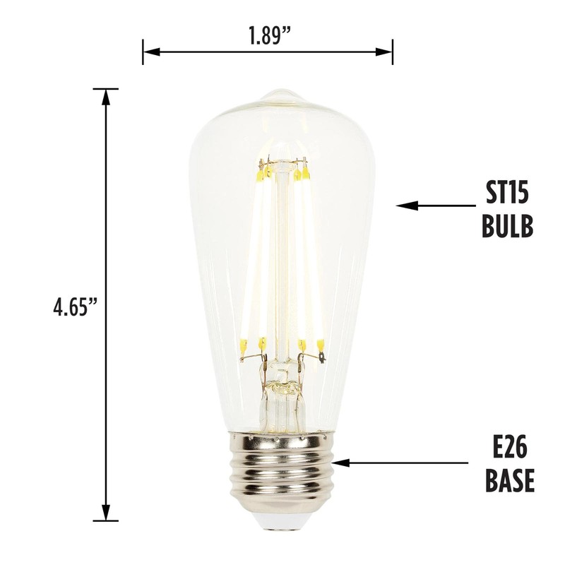 Westinghouse 4518600 4.5 Watt (40 Watt Equivalent) ST15 Dimmable Clear