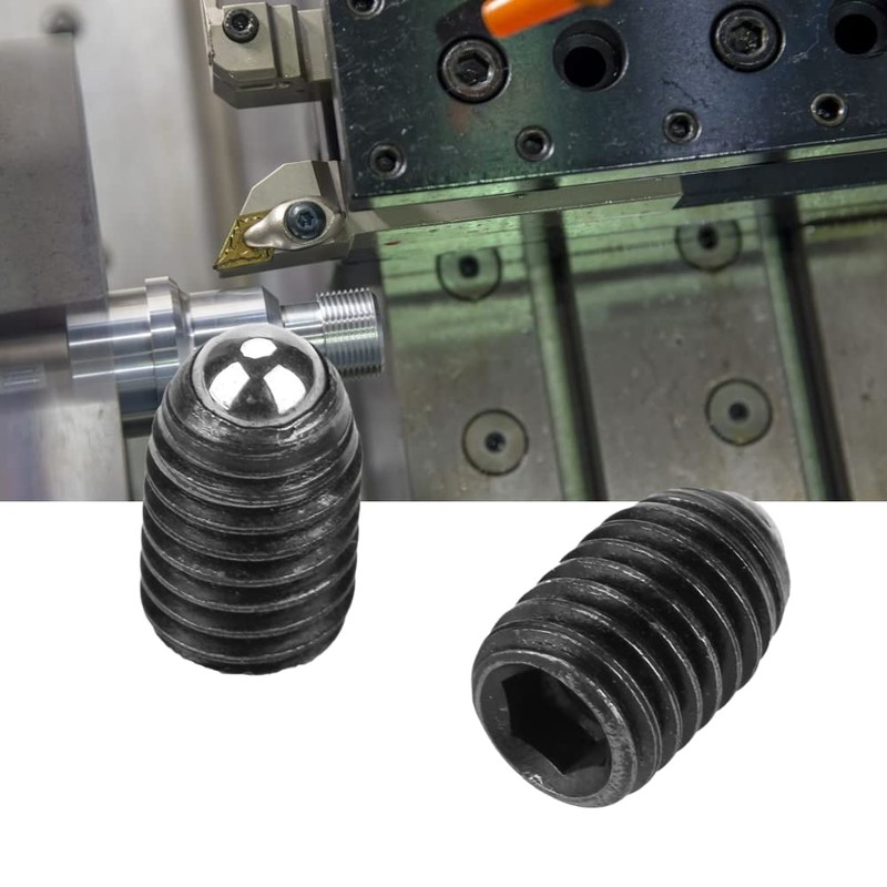 10pcs M8 Carbon Steel Screw Thread Ball Black Spring Plungers