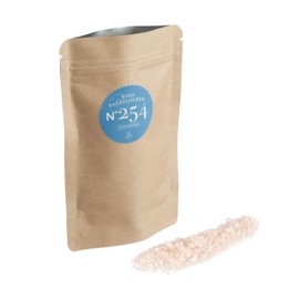 Rimoco N°254 Rosa Salzflocken Salz - zartschmelzende rosafarbende Kristallsalzflocken mit zarten Textur und knusprigem Crunch-Effekt | 500g in Kraftpapier Zip-Beuel