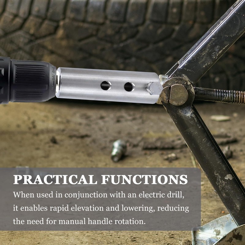 Ongfuwu Stainless Steel Trailer Jack Drill Adapter, Top Wind Trailer