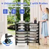 Simple Trending Rolling File Storage Cart, 15-Tier Metal Desk File