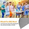 WholeFire BBQ Grill Mesh Mat Set, 3PCS Non-Stick Reusable Grill