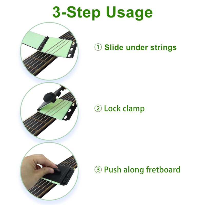 AKVIBG 2 Pack Guitar String Cleaner Tool, Fretboard Cloth Scrubber,
