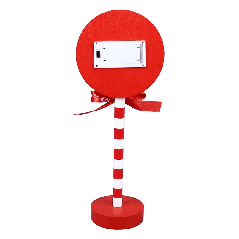 Christmas Stop Here Decor Metal Solid Wood LED Delicate Santa