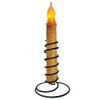 Black Spiral Taper Candle Holder Stand Country Primitive Décor