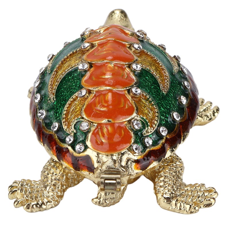 Turtle Trinket Box Turtle Band Jewelry Trinket Box with Painted