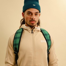 Cookies Brand - Stylish Plaid Backpack in Green and Black