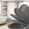 Aünsffer Round Toilet Seat, 16.5inch, Soft Close Quiet, No Alam,