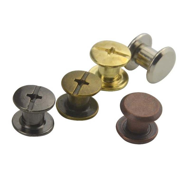 XINMEIWEN 100 Sets Chicago Screws Assorted Kit Double-Sided Leather Screw