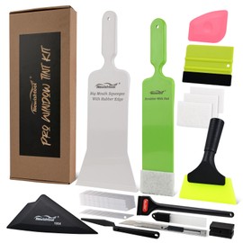 NEWISHTOOL Window Tint Tools Vinyl Wrap Tool Kit for Car Tinting Windshield Back Window Bulldozer Squeegee Scrubber Paddle Rubber for Wrapping PPF Film Installation Automotive Window Film Tinting Kit