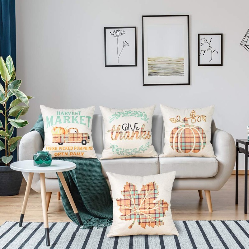 Artscope Set of 4 Decorative Cushion Covers 45 x 45