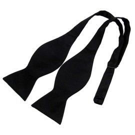 Miralith Black Bow Tie, Adjustable Self Tie Bowtie, Black Men Formal Neck Bowtie Bow Tie for Parties Black Bowtie Pre Tied Bowties Formal Classic Black Neck Bowtie for Wedding Birthday(COLOUR:Black)