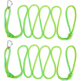 Kayak Tow Rope,Heavy Heavy Duty Jet Ski Tow Rope with Clip,Boat Mooring Dock Line with 316 Stainless Steel Hook for Anchor PWC Pontoon Marine 14ft. 2 Pack