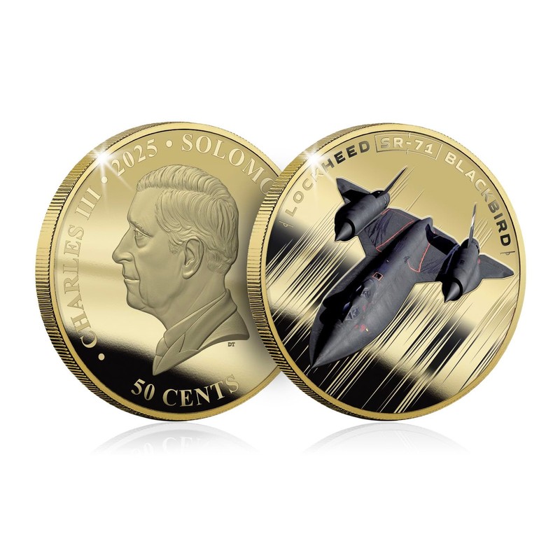 The Koin Club Lockheed SR-71 Blackbird Plane 60th Anniversary Gold